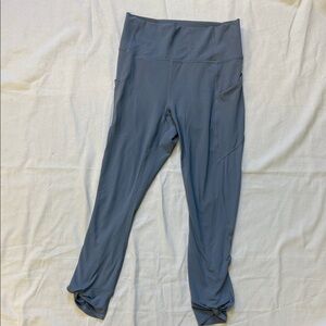 Blue Cropped Fabletics Workout Leggings